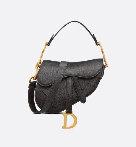 dior saddle bag black grained calfskin|dior black grained saddle bag.